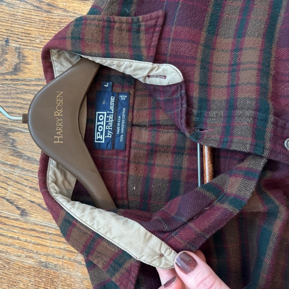 Vintage Y2K Ralph Lauren Heavyweight Flannel Shirt Jacket - size L - Picture 14 of 14